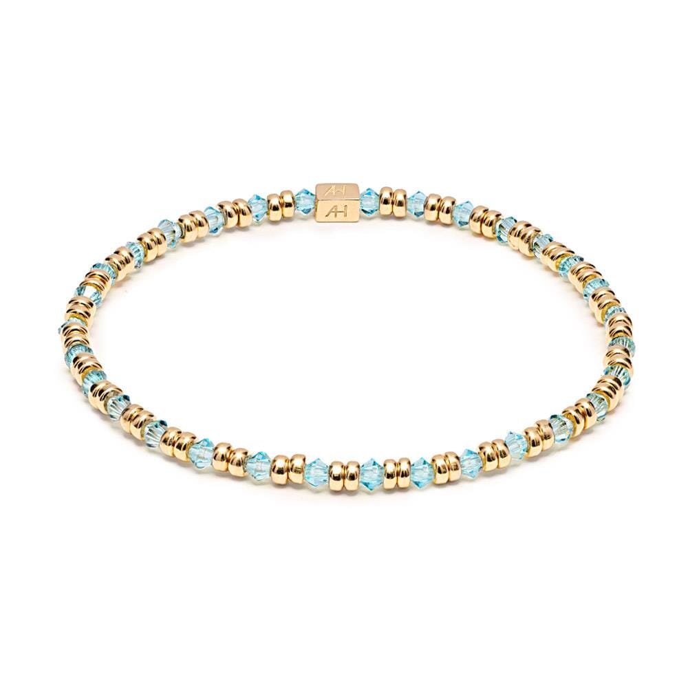 Joy Crystal Gold Plated Bracelet - Sky