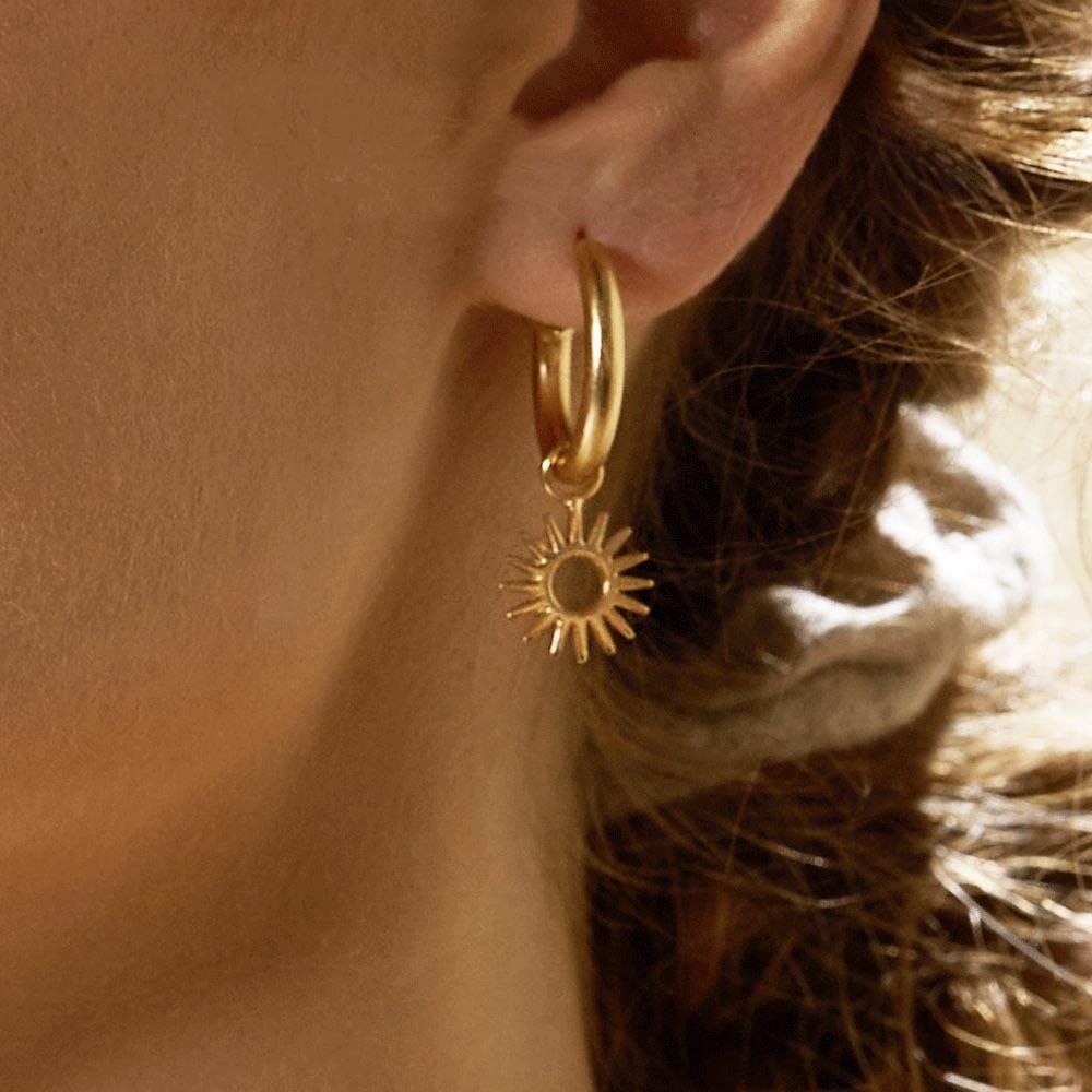 Outlet Matahari Gold Hoop Earrings