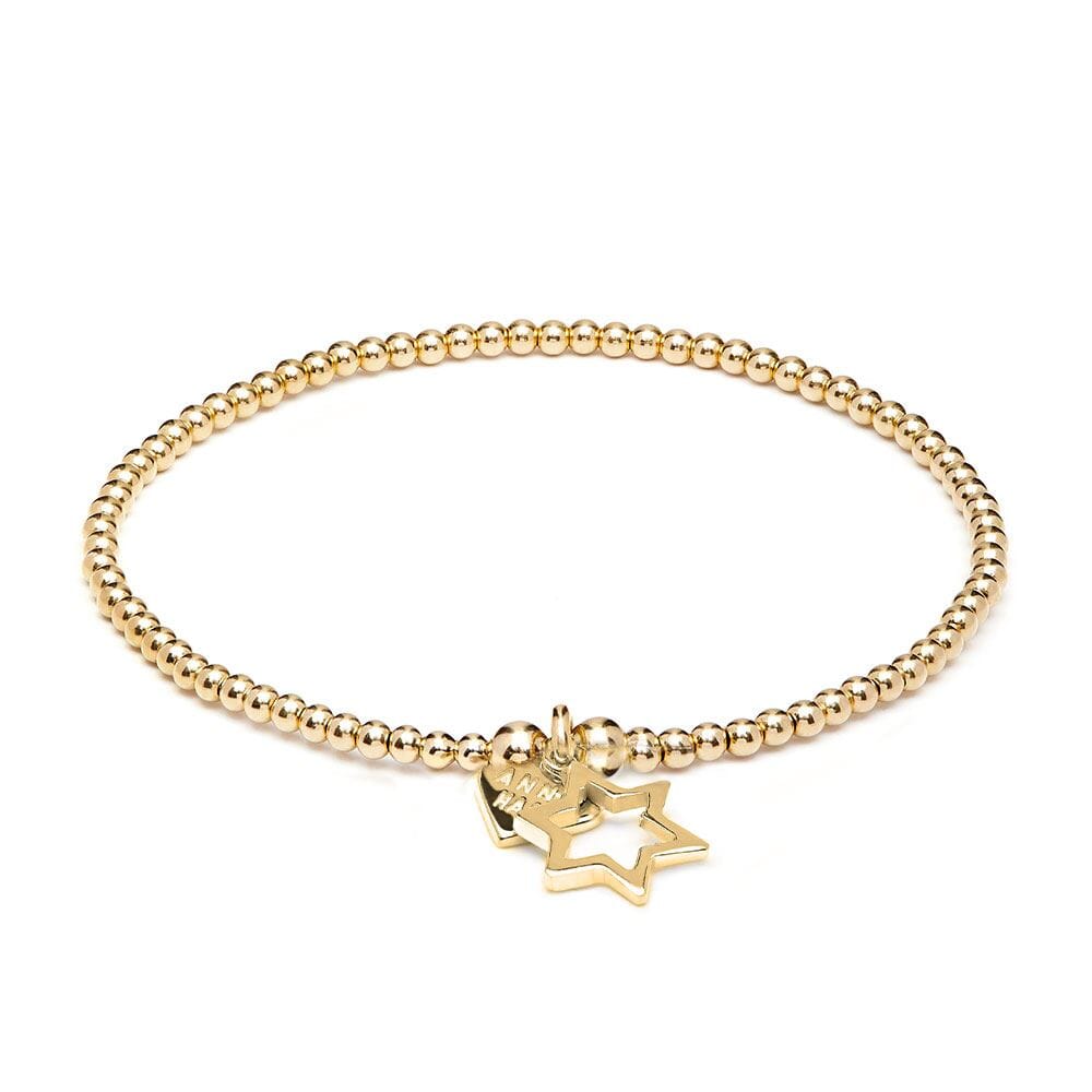 Outlet Santeenie Gold Charm Bracelet - Open Star