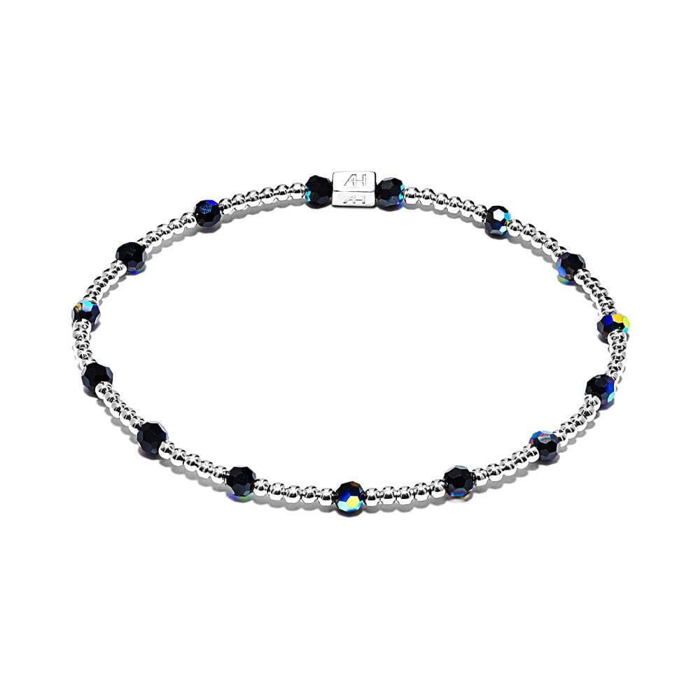 Mirage Black Crystal Silver Bracelet