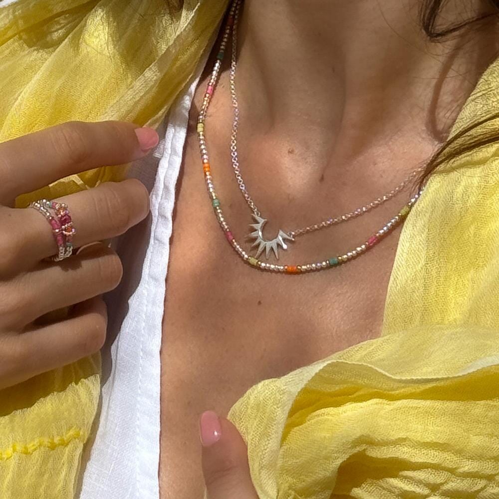 Willow Neon Silver and Gold Plated Necklace