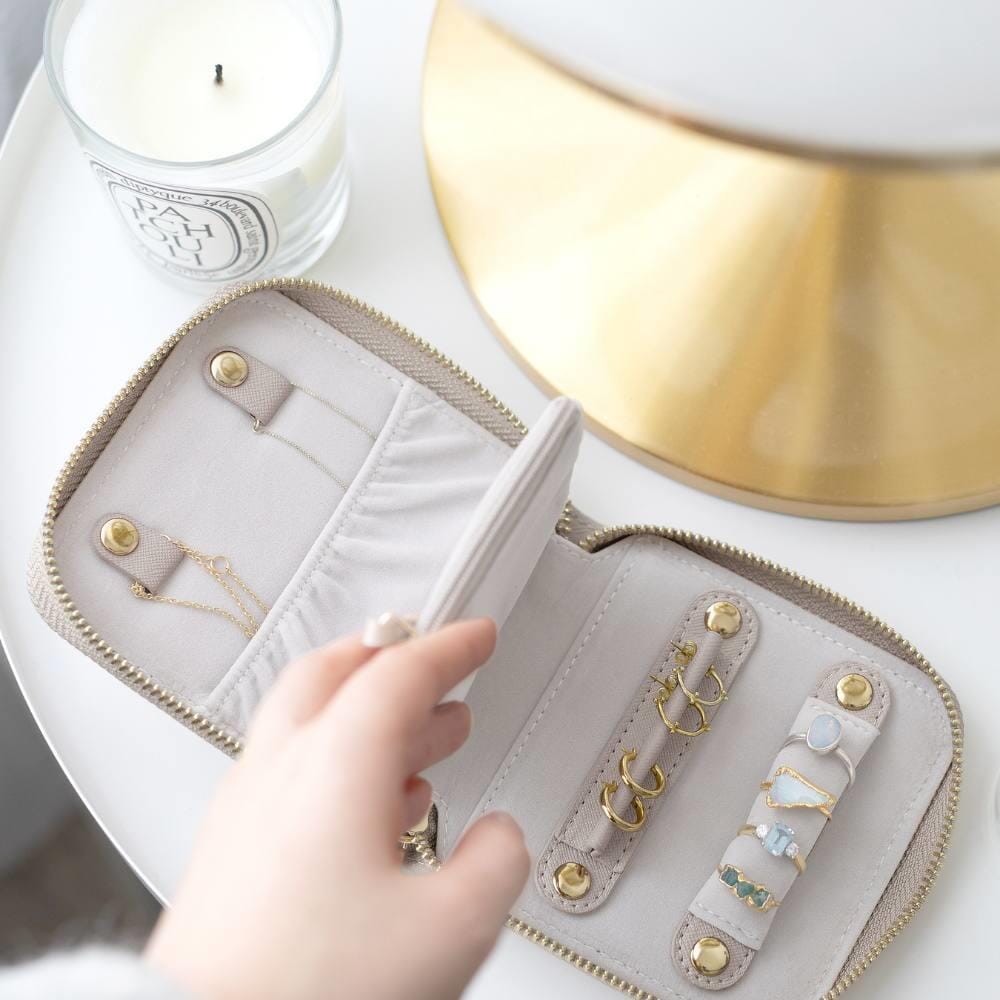 Stackers Compact Jewellery Roll – Taupe