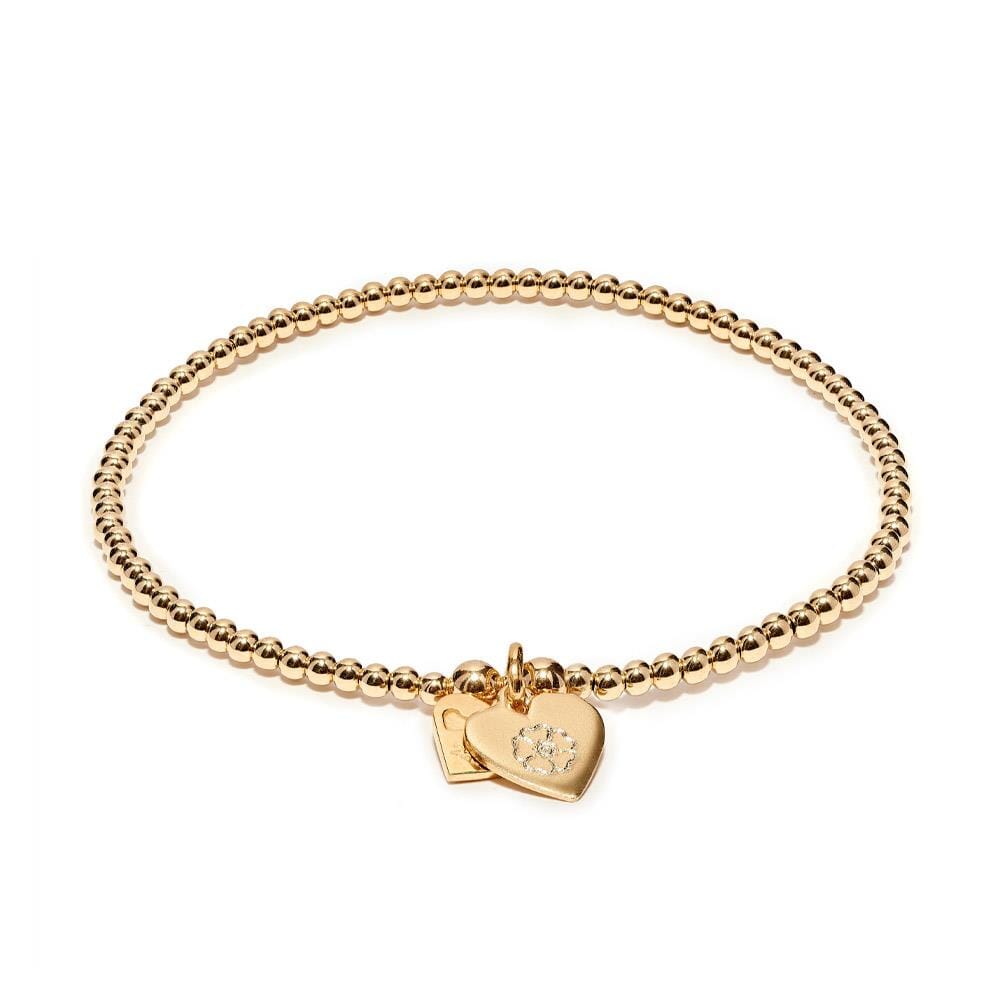Santeenie Gold Plated Charm Bracelet - Flower & Mum