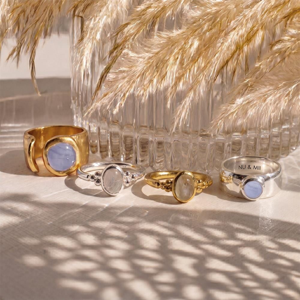 NU & MII Seville Silver Ring - Blue Lace