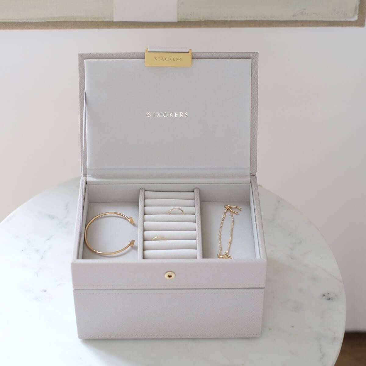 Stackers Taupe Mini Jewellery Box Set of 2