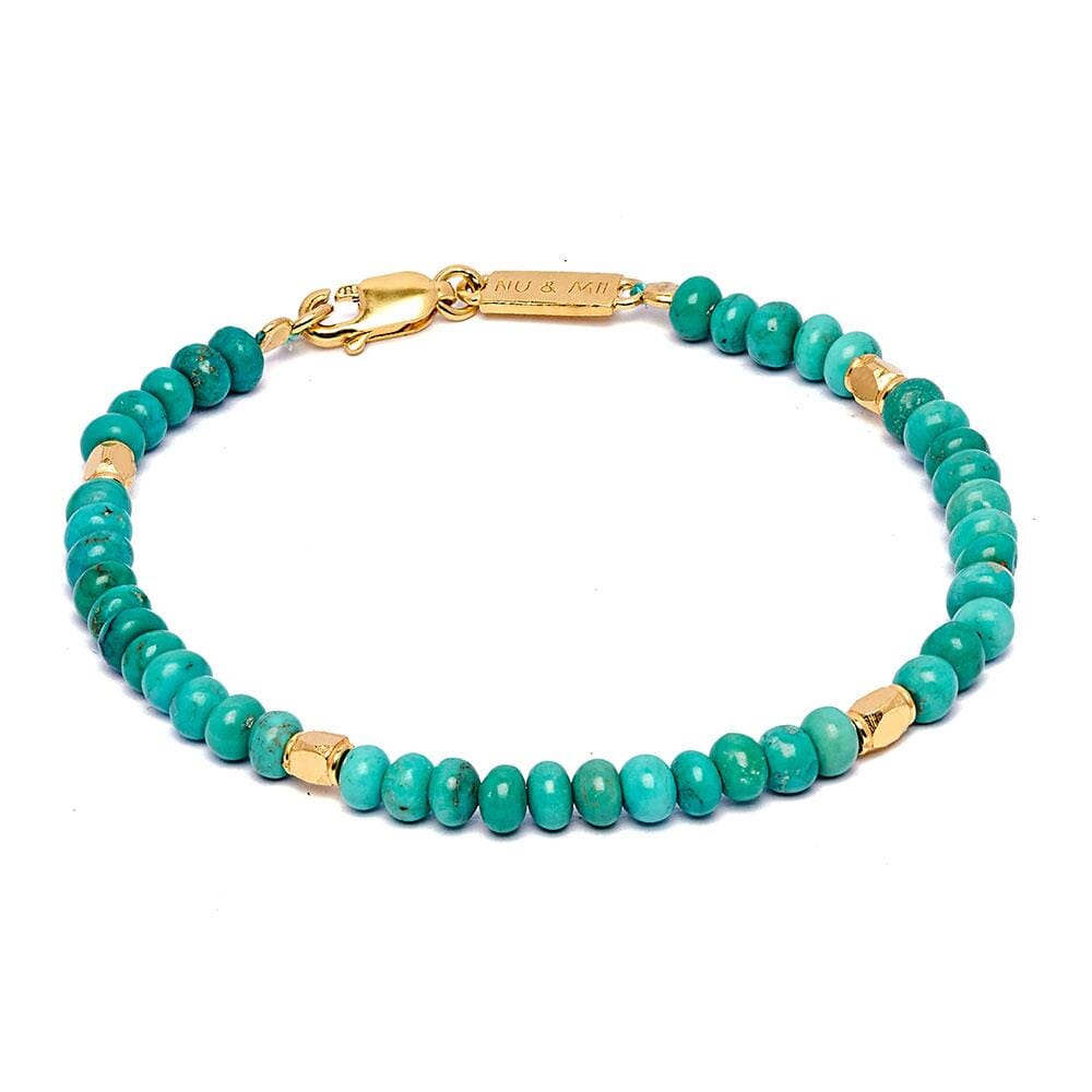 NU & MII Boho Gold Bracelet - Ocean Blue