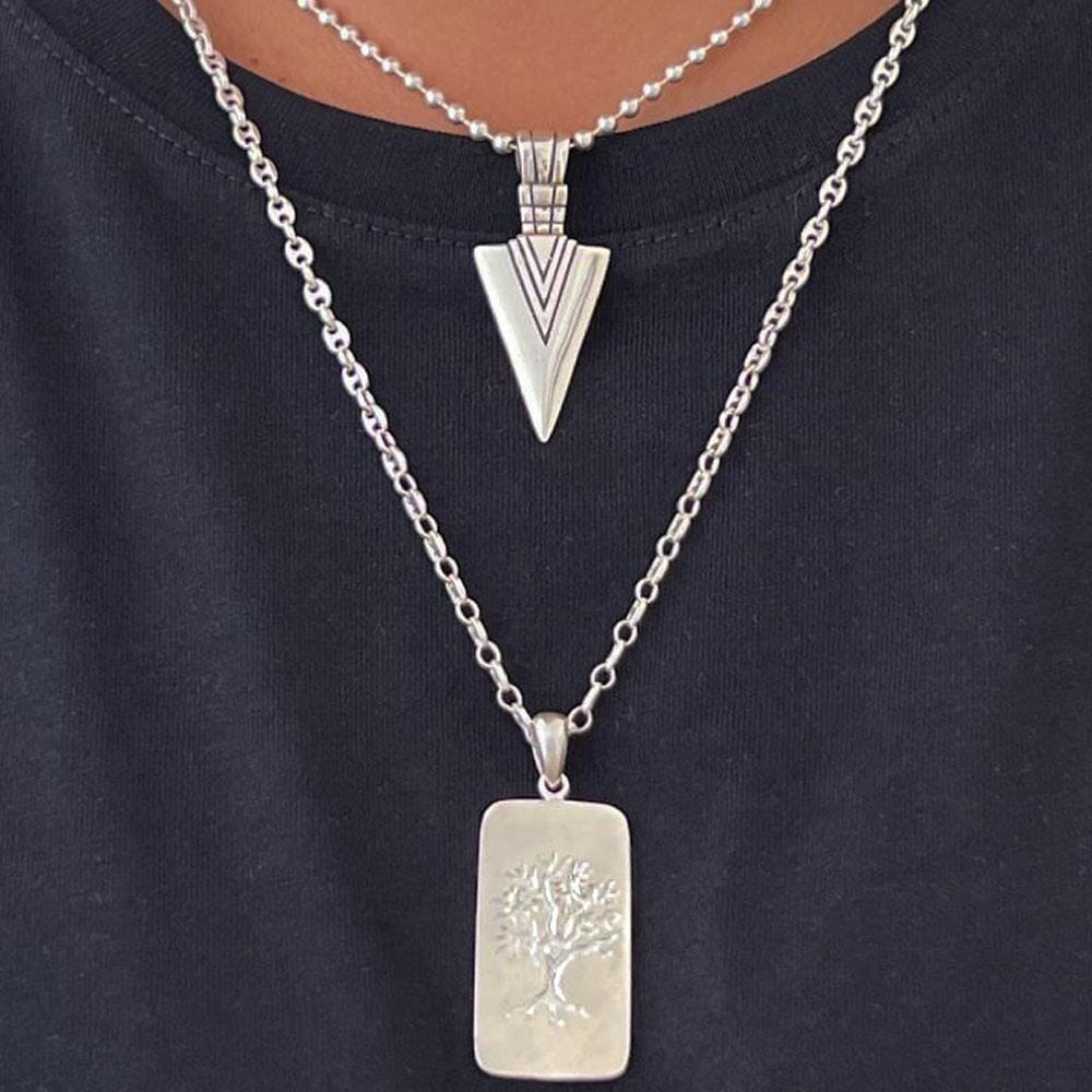 42 Men's Tree of Life Silver Necklace
