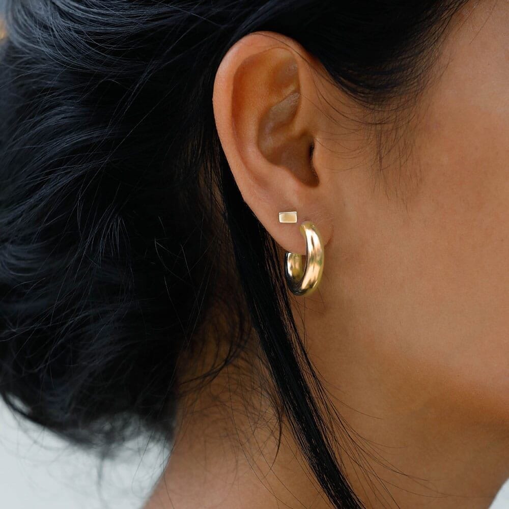 NU & MII Alma Hoop Gold Earrings