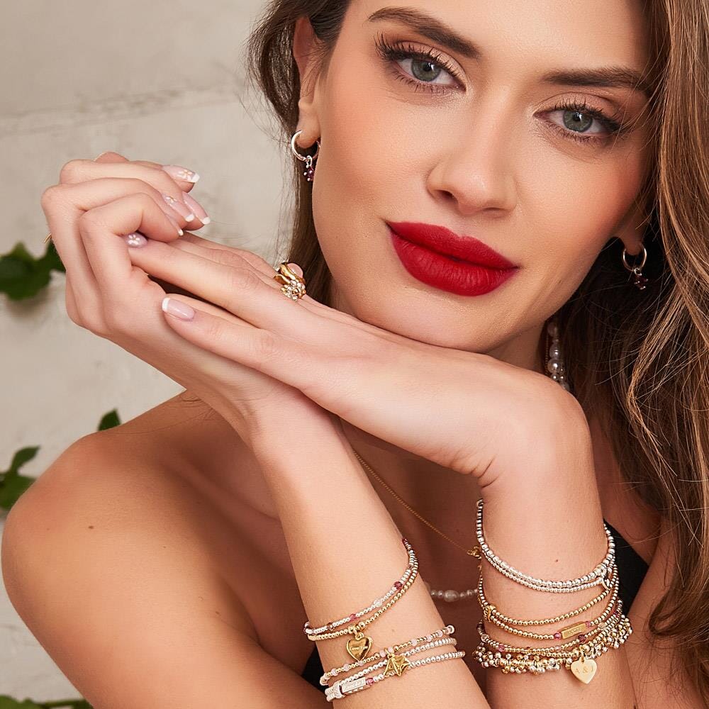 Santeenie Gold Plated Charm Bracelet - Love you