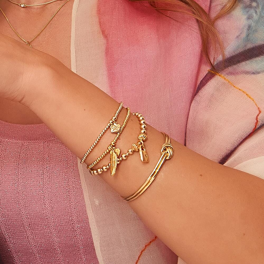Santeenie Gold Plated Charm Bracelet - Love Letter
