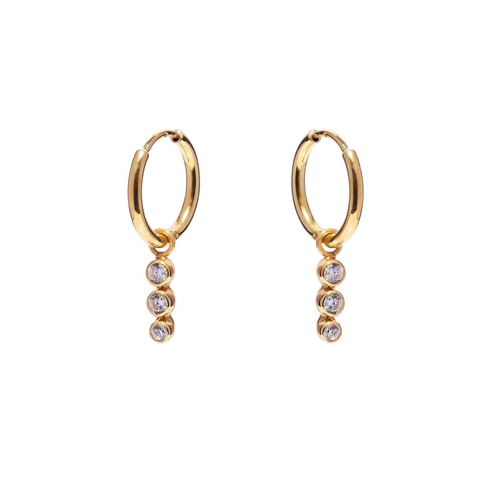 NU & MII Vida Hoop Gold Plated Earrings