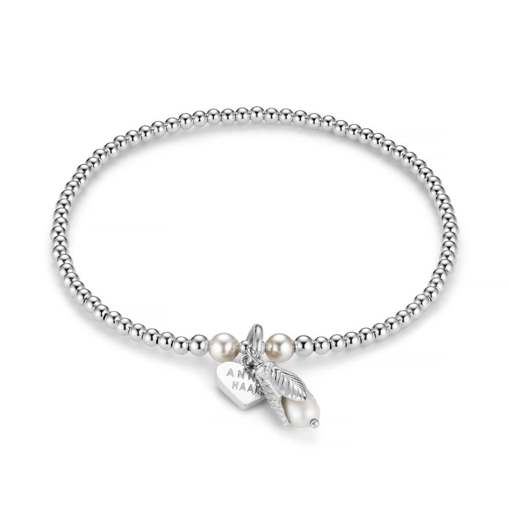 Hera Pearl Silver Petal Pearl Charm Bracelet– Annie Haak
