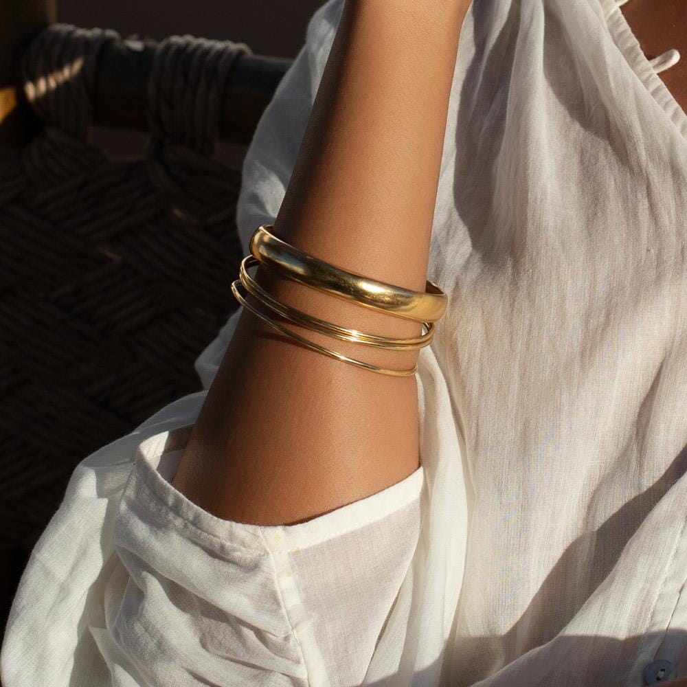 NU & MII Capri Gold Plated Bangle