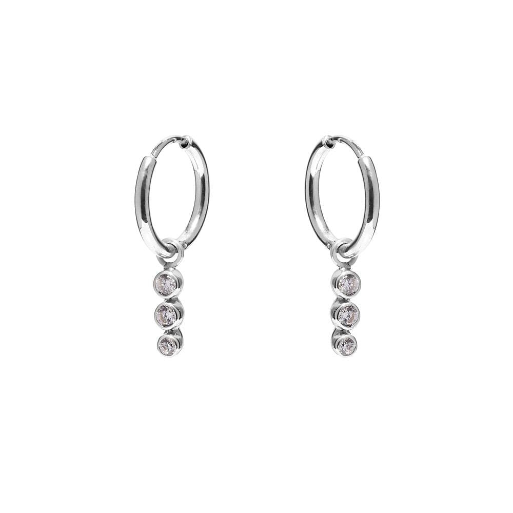 NU & MII Vida Hoop Silver Earrings