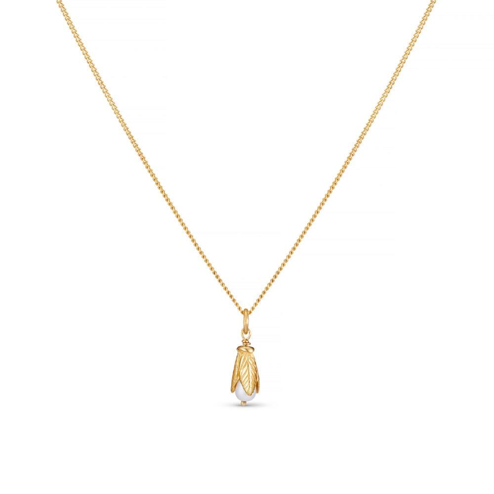 Petal Pearl Gold Plated Necklace