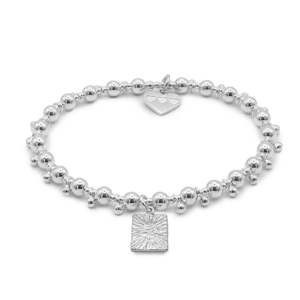 Creation Oblong Silver Charm Bracelet - The Earth is our Jewel