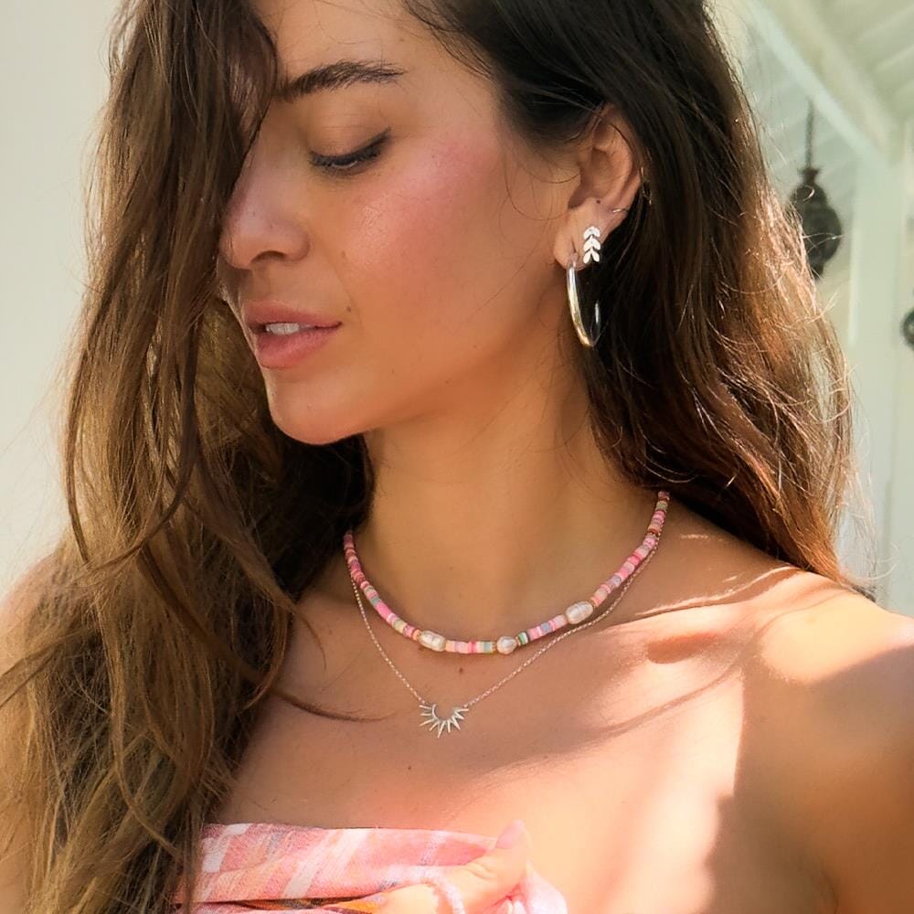 Multicolour Neon and Pearl Necklace