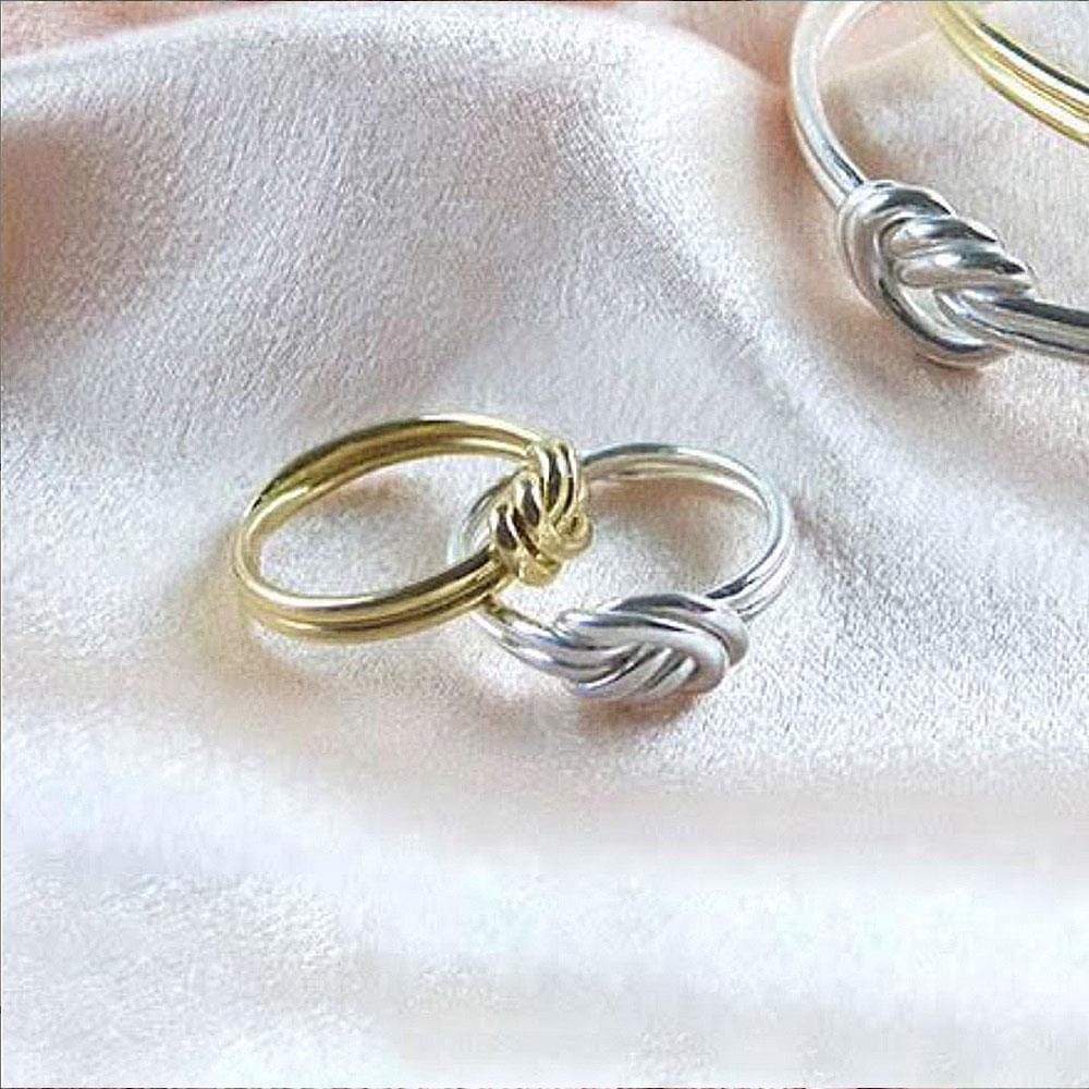 Outlet Lover's Knot Gold Plated Ring