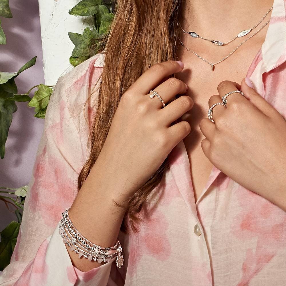 Rosalie Silver Charm Bracelet - Open Flower