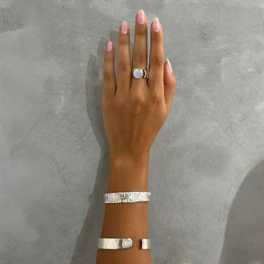 NU & MII Seville Silver Ring - Blue Lace
