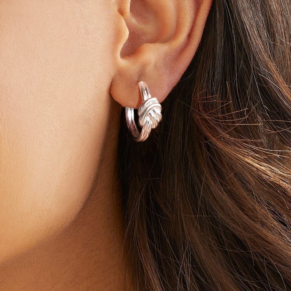 Knot store silver earrings