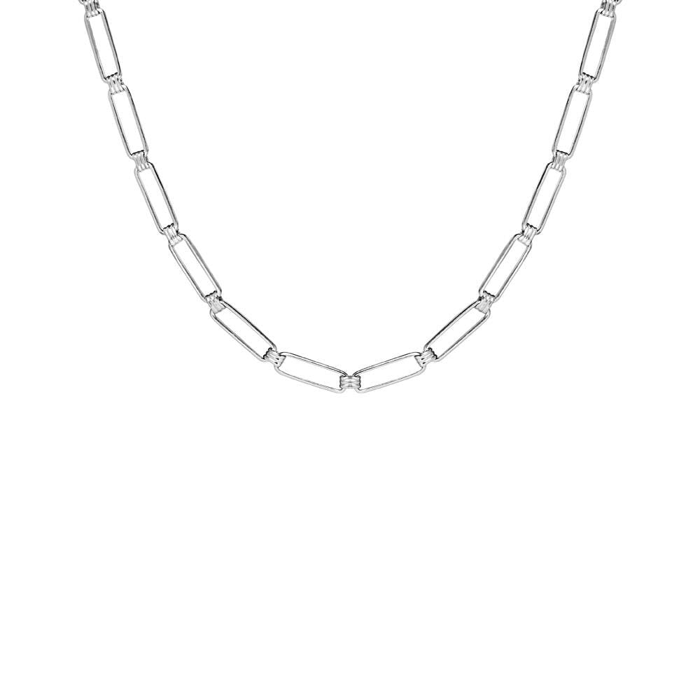 NU & MII Glory Linked Chain Silver Necklace