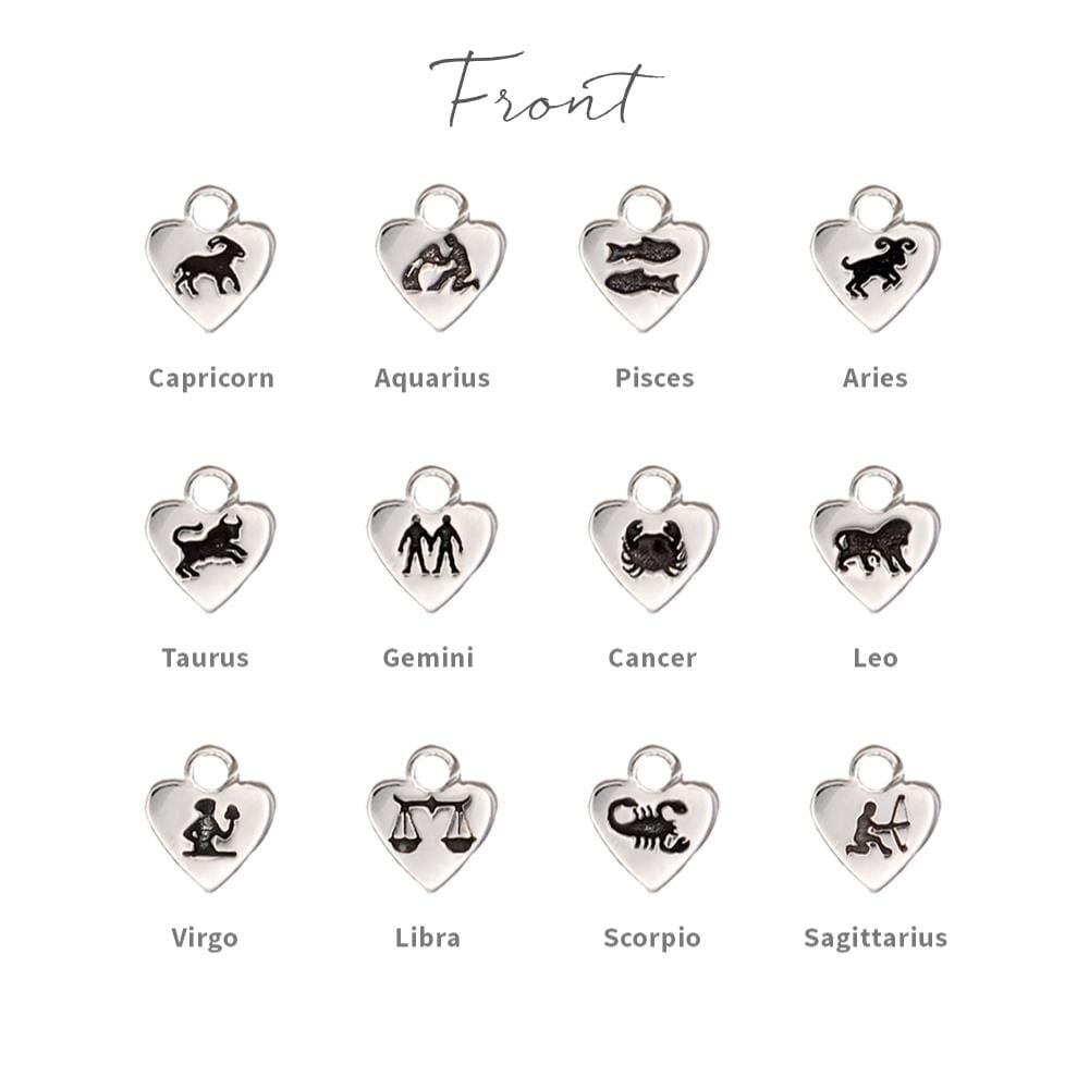 Zodiac Silver Charm Bracelet - Star Sign