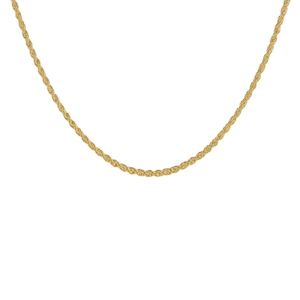 NU & MII Rope Chain Gold Plated Necklace