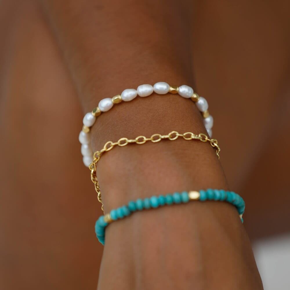Outlet NU & MII Ivy Pearl Gold Bracelet