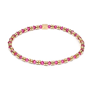 Joy Crystal Gold Plated Bracelet - Cerise