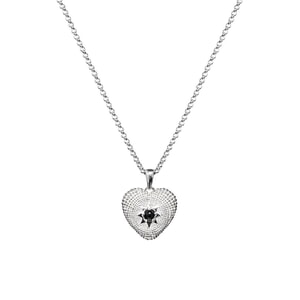Divine Heart Silver Pendant Necklace