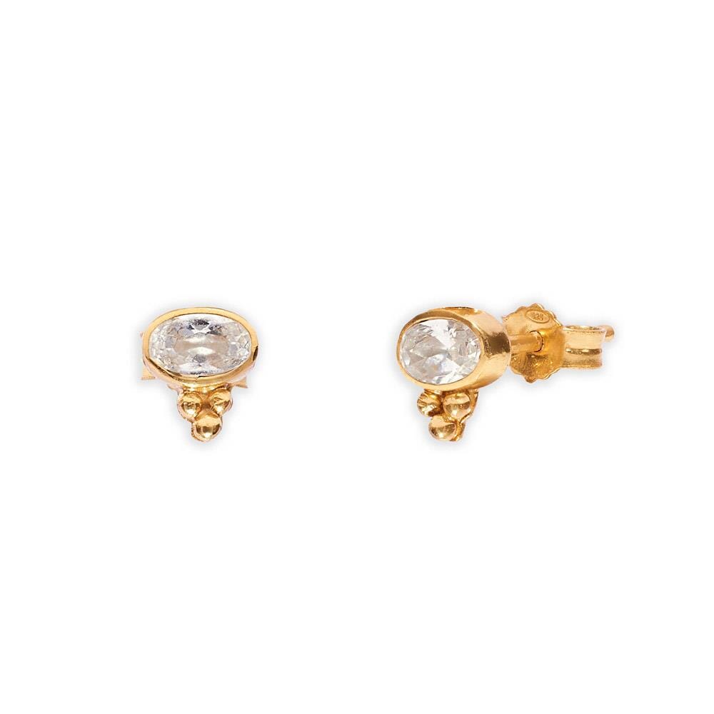 NU & MII Clemmie Stud Gold Plated Earrings