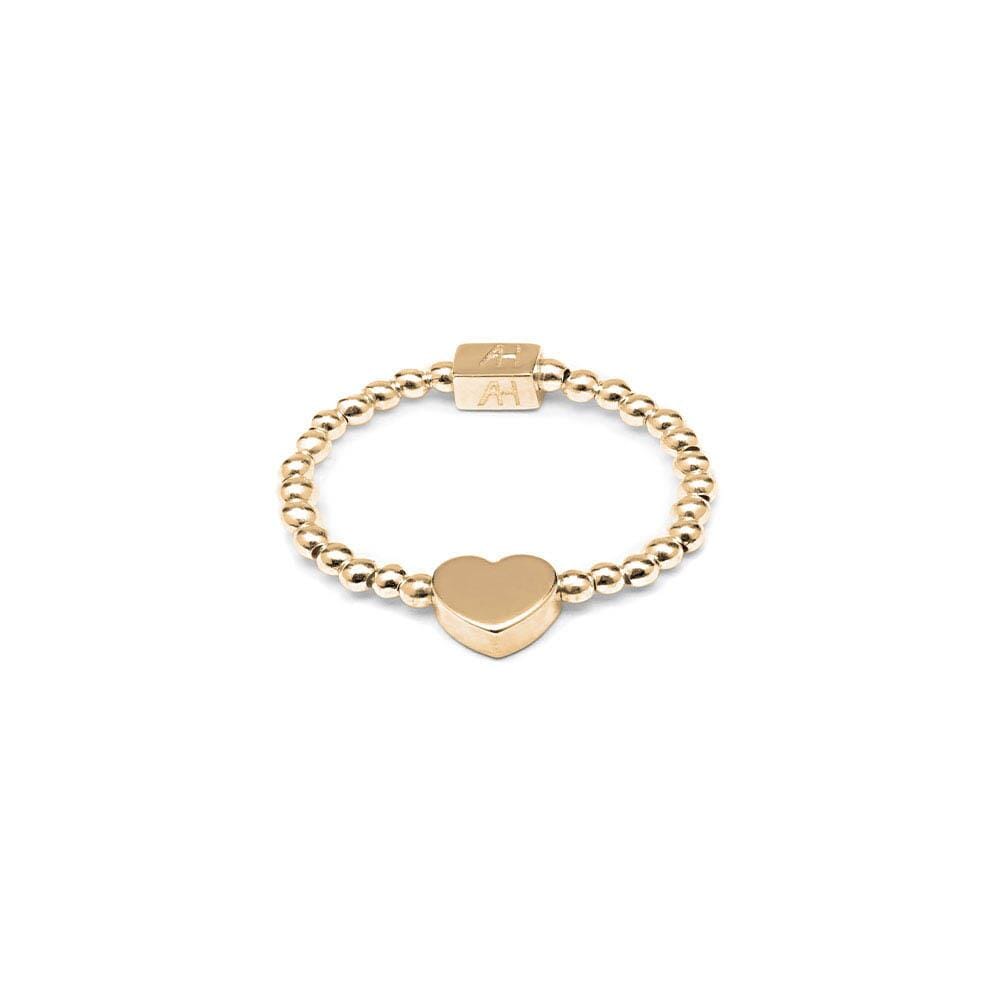 Dainty Boxed Heart Gold Plated Ring