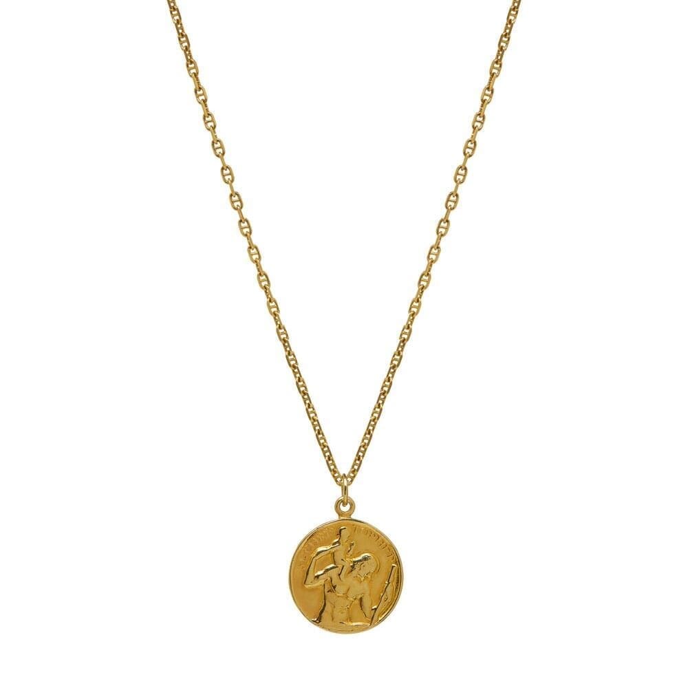 Outlet NU & MII St Christopher Gold Plated Necklace