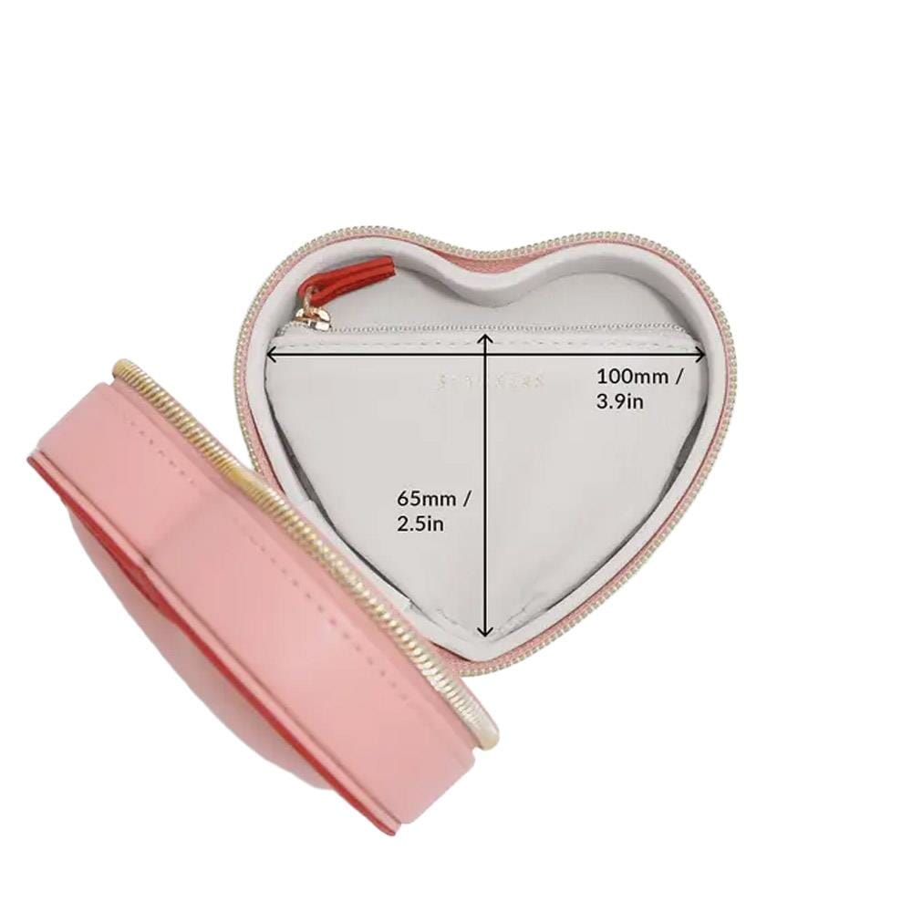 Stackers Pink Heart Travel Jewellery Box