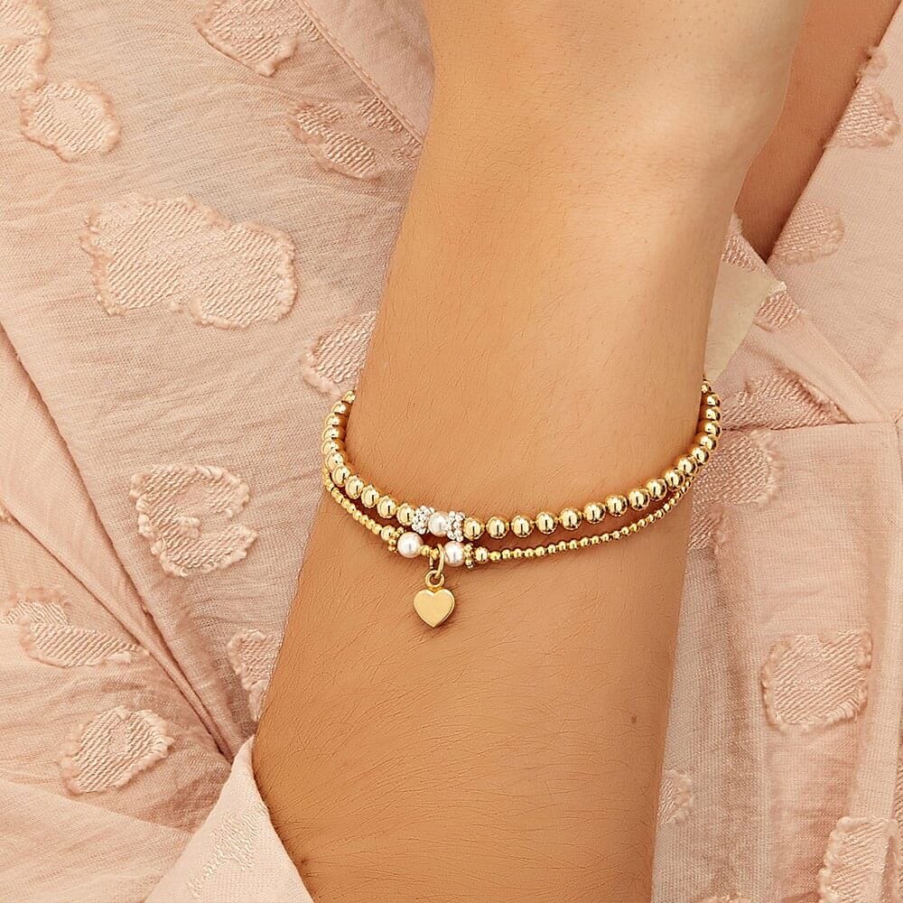 Ceremony Gold and Pearl Charm Bracelet