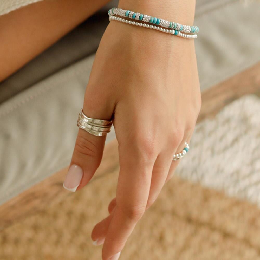 Outlet I am grateful for everything Spinner Silver Ring