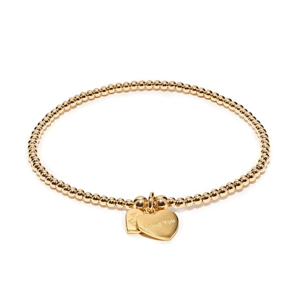 Santeenie Gold Plated Charm Bracelet - Love you