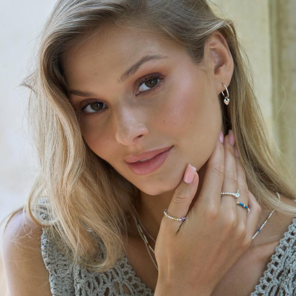 Mirage Pastel Silver Ring