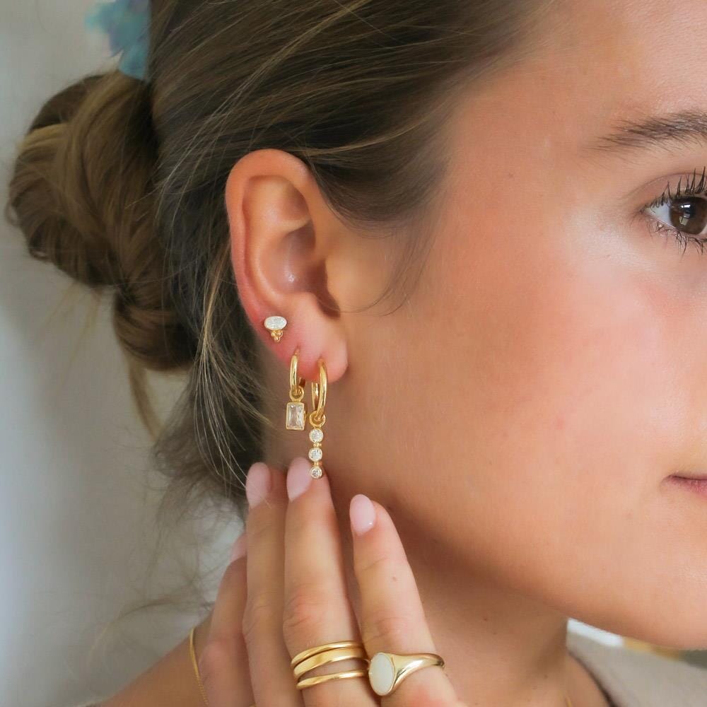 NU & MII Clemmie Stud Gold Plated Earrings