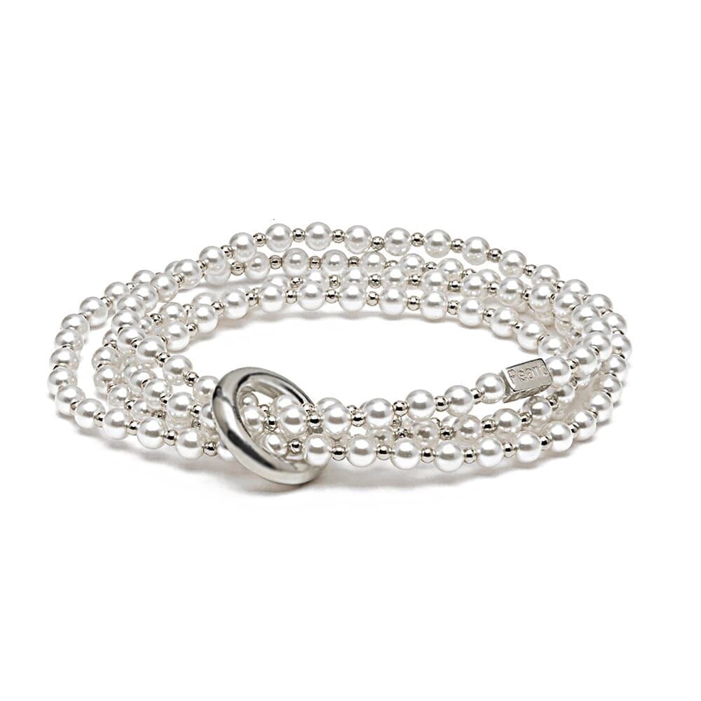 Pearls of Wisdom Silver Looped Bracelet
