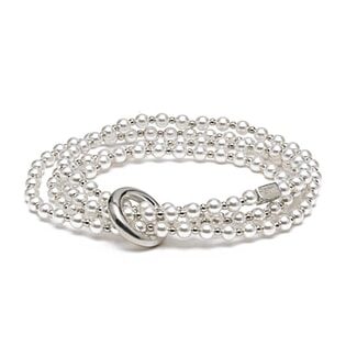 Pearls of Wisdom Silver Looped Bracelet