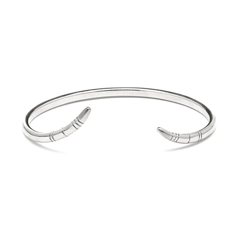 NU & MII Tusk Silver Bangle