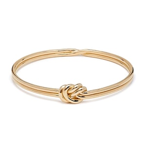 Outlet Lover's Knot Gold Plated Bangle