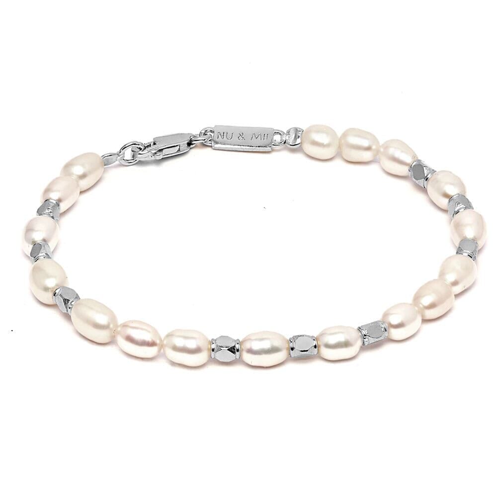 Outlet NU & MII Ivy Pearl Silver Bracelet