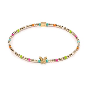 Papillon Gold Plated Bracelet - Neon Hues