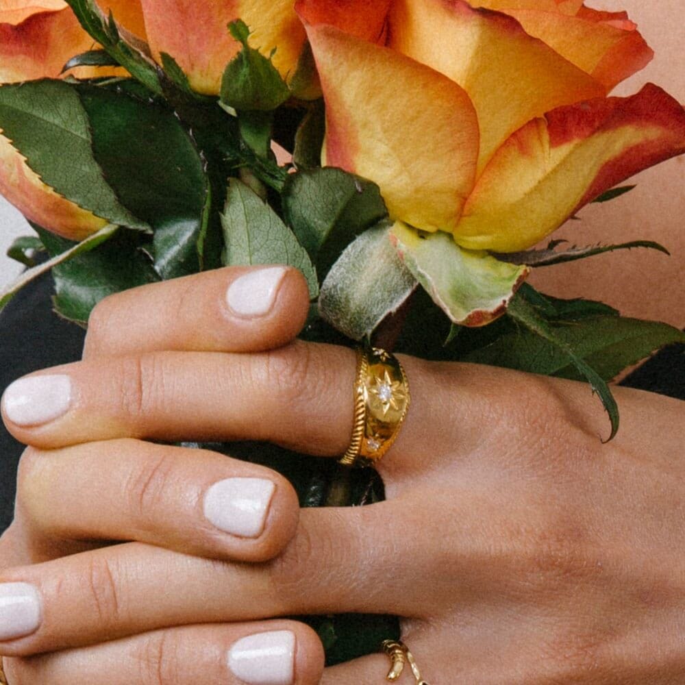 Outlet NU & MII Vintage Gold Plated Ring