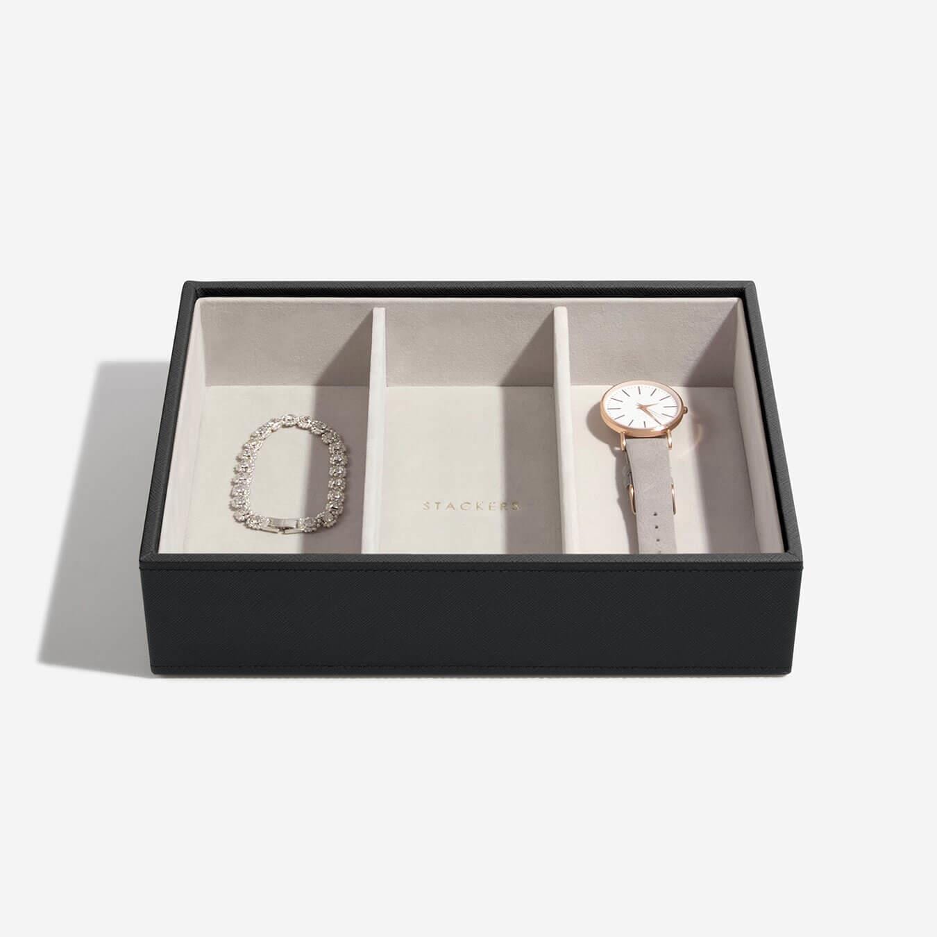 Stackers Black Classic Jewellery Box - Set of 3