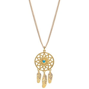 Outlet Turquoise Dreamcatcher Gold Necklace