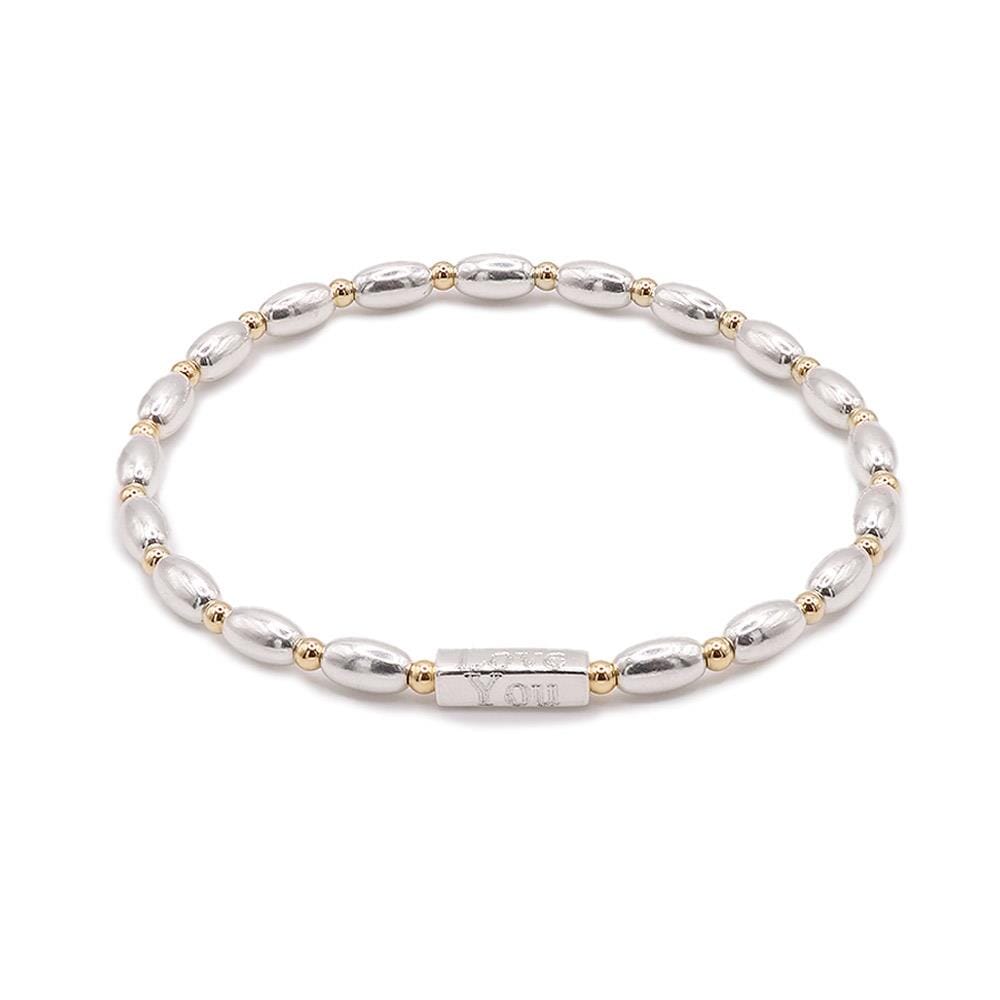 Personalised Samoa Silver and Gold Plated Bracelet